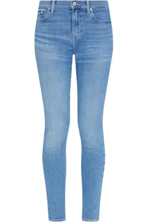 7 for all Mankind Jeans, Heren, Blauw, W29, Katoen, Skinny Jeans