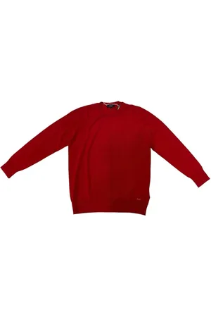 FAY Sweatshirts & Hoodies, Dames, Rood, L, Katoen, Top met lange mouwen en ronde hals