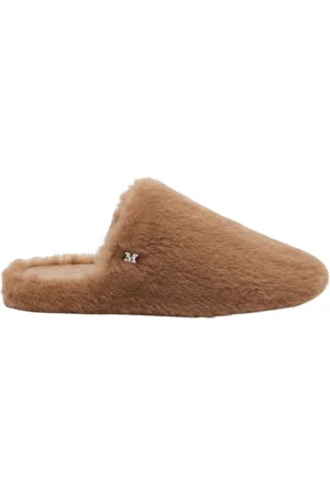 Max Mara Schoenen, Dames, , 41 EU, Wol, Teddy Slippers met Zijde