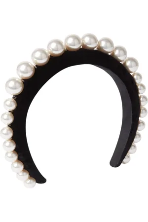 Nina Ricci Accessoires, Dames, Wit, ONE Size, Volumineuze Haarband met Parels