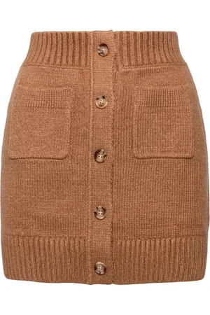 Burberry Rokken, Dames, Bruin, S, Katoen, Gebreide Mini Rok
