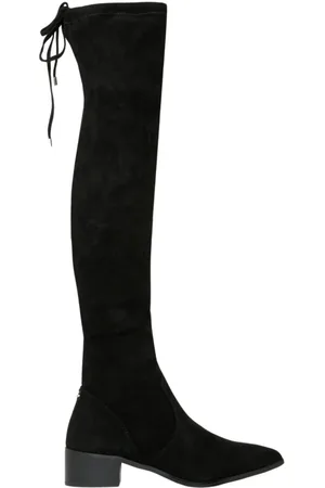 Steve Madden Schoenen, Dames, Zwart, 35 1/2 EU, Suède, Suède Hoge Laars