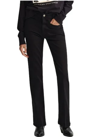 GANT Jeans, Heren, Zwart, W31, Katoen, Slim-fit Flare Jeans