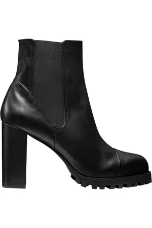 Stuart Weitzman Schoenen, Dames, Zwart, 39 EU, Leer, Wenda Enkellaars