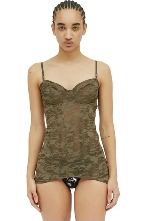 Diesel Tops, Dames, Bruin, 4Xl, Camouflage Lace Corset Slip Top