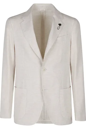LARDINI Jassen, Heren, Wit, L, Wol, Roma Jas