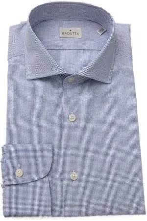 BAGUTTA Overhemden, Heren, Blauw, XL, Katoen, Lichtblauw katoenen overhemd voor mannen