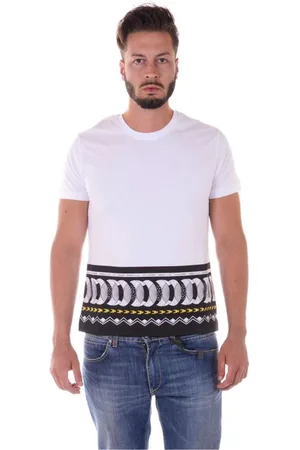 VERSACE Tops, Heren, Wit, M, Katoen, Jersey Katoen Sweatshirt