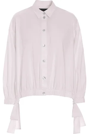 Bitte Kai Rand Blouses & Shirts, Dames, Roze, S, Katoen, Bleekroze katoenen shirt met geplooid zoom