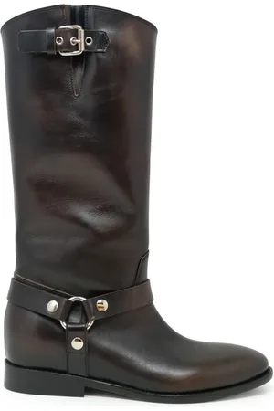Elena Iachi Schoenen, Dames, Bruin, 37 1/2 EU, Leer, Leren Laarzen