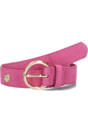 Fabienne Chapot Accessoires, Dames, Roze, 95 CM, Leer, Studded Sun Belt