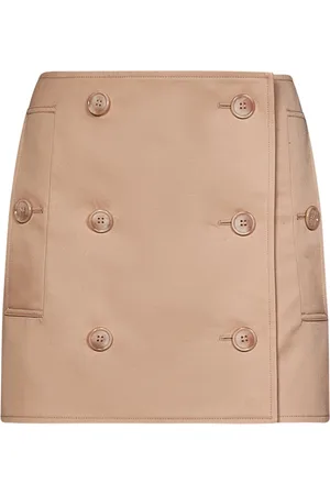 Burberry Rokken, Dames, , S, Katoen, Katoenen Rok met Trench-achtig Design