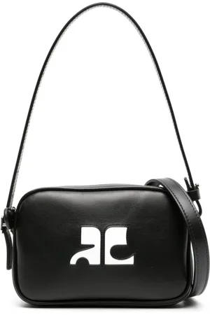 Courrèges Tassen, Dames, Zwart, ONE Size, Katoen, Logo Schoudertas