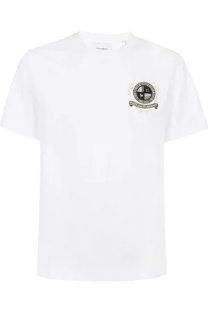 Les Deux Tops, Heren, Wit, S, Katoen, Geribbelde Crew T-shirt