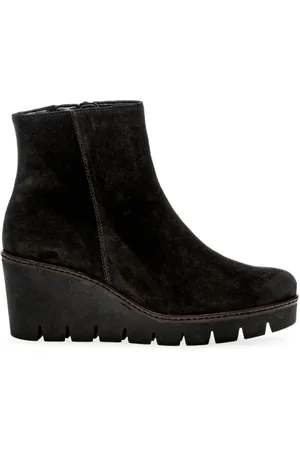 Gabor Schoenen, Dames, Zwart, 42 EU, Leer, Medium Wedge Enkellaars