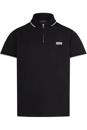 Mallet Tops, Heren, Zwart, S, Katoen, Plaque Polo
