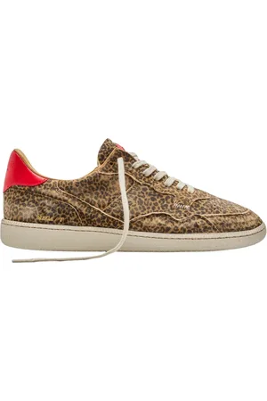 Hidnander Schoenen, Dames, Bruin, 36 EU, Animal Print Sneakers