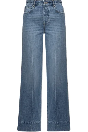 Bottega Veneta Jeans, Dames, Blauw, S, Katoen, Wide-leg jeans