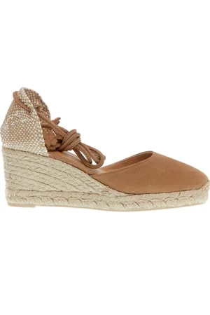 Castaner Schoenen, Dames, , 37 EU, Suède, Espadrilles met Sleehak en Enkelbandje