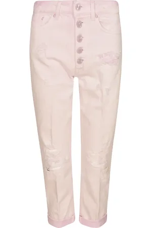 Dondup Broeken, Dames, Roze, W28, Cropped broek