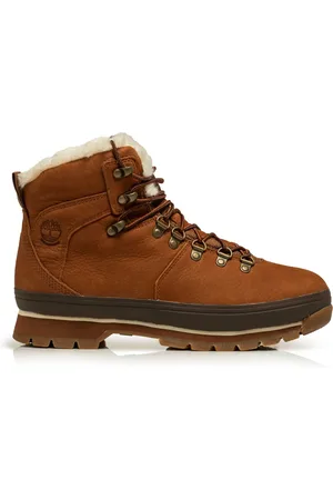 Timberland Schoenen, Dames, Bruin, 36 EU, Leer, Euro Hiker WP Fur Lined Saddle