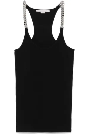 Stella McCartney Tops, Dames, Zwart, S, Top zonder mouwen met racerback