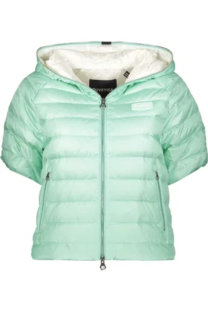 Duvetica Jassen, Dames, Groen, XS, Gewatteerd jack met logo patch aan de voorkant