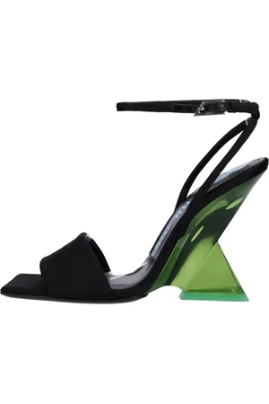 The Attico Schoenen, Dames, Zwart, 36 EU, Satijn, Sandalen Zwart