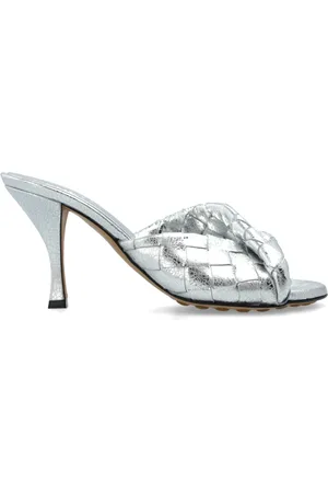 Bottega Veneta Schoenen, Dames, Grijs, 37 EU, Blink muiltjes met hak