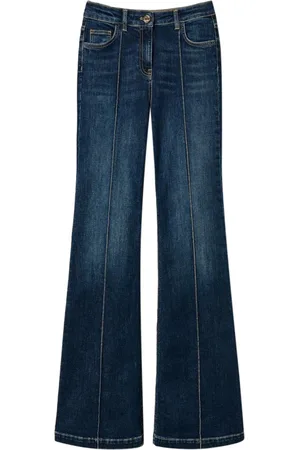 Twin-Set Jeans, Dames, Blauw, W28, Denim, Flare Leg Denim Jeans