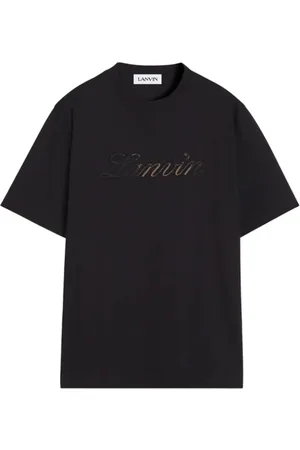 Lanvin Tops, Heren, Zwart, L, Katoen, T-shirts en polo`s
