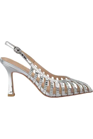 Alma en Pena Schoenen, Dames, Grijs, 40 EU, Kristaleffect hoge hak schoen
