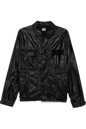 C.P. Company Jassen, Heren, Zwart, L, Zwarte Windbestendige Waterbestendige Buitenkleding