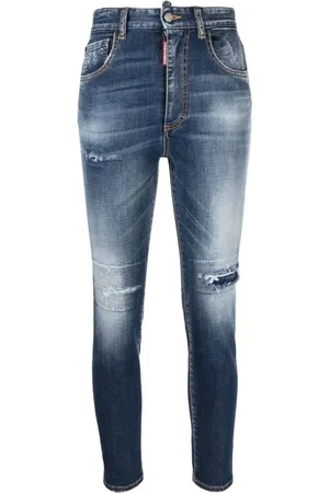 Dsquared2 Jeans, Dames, Blauw, 2Xs, Katoen, Slim-fit Jeans