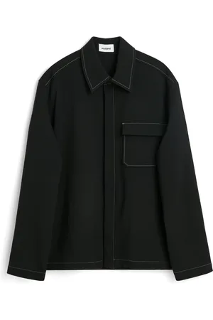 Soulland Jassen, unisex, Zwart, M/L, Katoen, Rory overhemdjasje