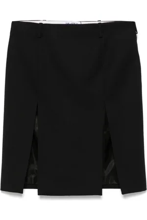 The Attico Rokken, Dames, Zwart, XS, Midi Rok met Zijsplitjes
