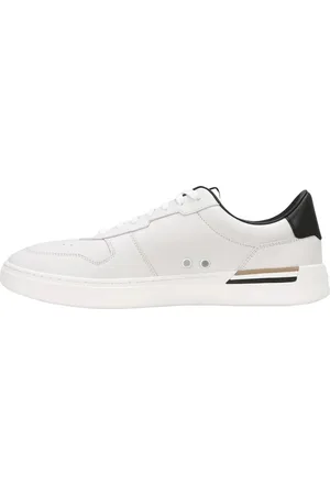 HUGO BOSS Schoenen, Heren, Wit, 45 EU, Leer, Witte Leren Lage Sneakers