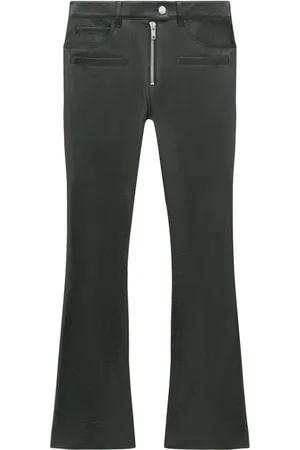 Courrèges Broeken, Dames, Zwart, M, Katoen, Vinyl Broek met Rits