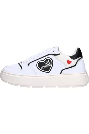 Moschino Schoenen, Dames, Wit, 39 EU, Leer, Sneakers Wit
