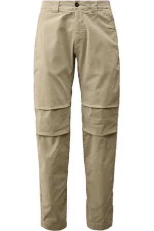 C.P. Company Broeken, Heren, , S, Satijn, Vintage Khaki Stretch Satijn Ergonomische Broek