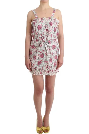 ERMANNO SCERVINO Kleedjes, Dames, Veelkleurig, M, Katoen, Bloemige Zomerjurk