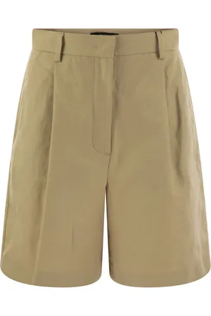 Max Mara Korte broeken, Dames, , M, Katoen, Ecuba Katoen en Linnen Bermuda Shorts