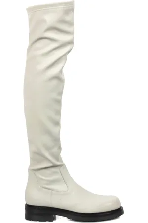 Elena Iachi Schoenen, Dames, , 36 EU, Leer, Stretch leren dijhoge laarzen