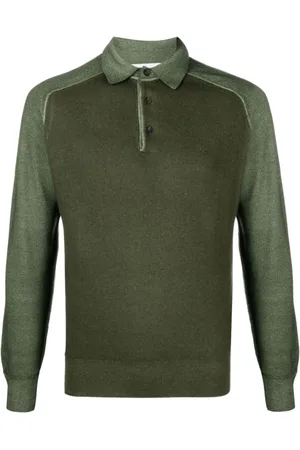 Etro Tops, Heren, Groen, XL, Wol, Polo Shirt