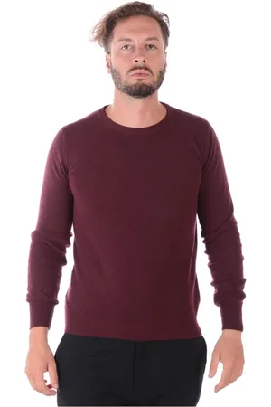 D.A. Daniele Alessandrini Truien, Heren, Rood, M, Wol, Klassieke Bordeaux Overhemd