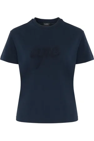 A.P.C. Tops, Dames, Blauw, L, Katoen, Cotton T-Shirt Lenny