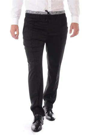 D.A. Daniele Alessandrini Broeken, Heren, Zwart, XL, Polyester, Jeans