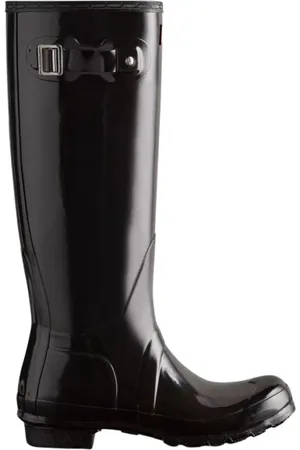 Hunter Schoenen, Dames, Zwart, 36 EU, Polyester, Original Glossy Regenlaars
