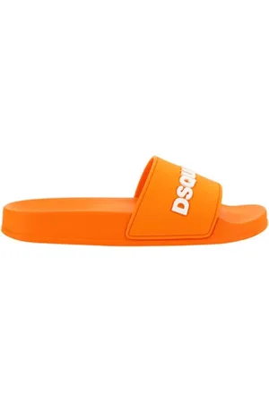 Dsquared2 Schoenen, Dames, Oranje, 36 EU, Slippers Slides voor de Zomer