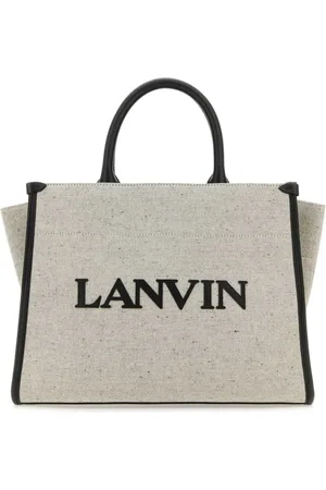 Lanvin Tassen, Dames, , ONE Size, Katoen, Two-tone Canvas Small In & Out Shopping Bag